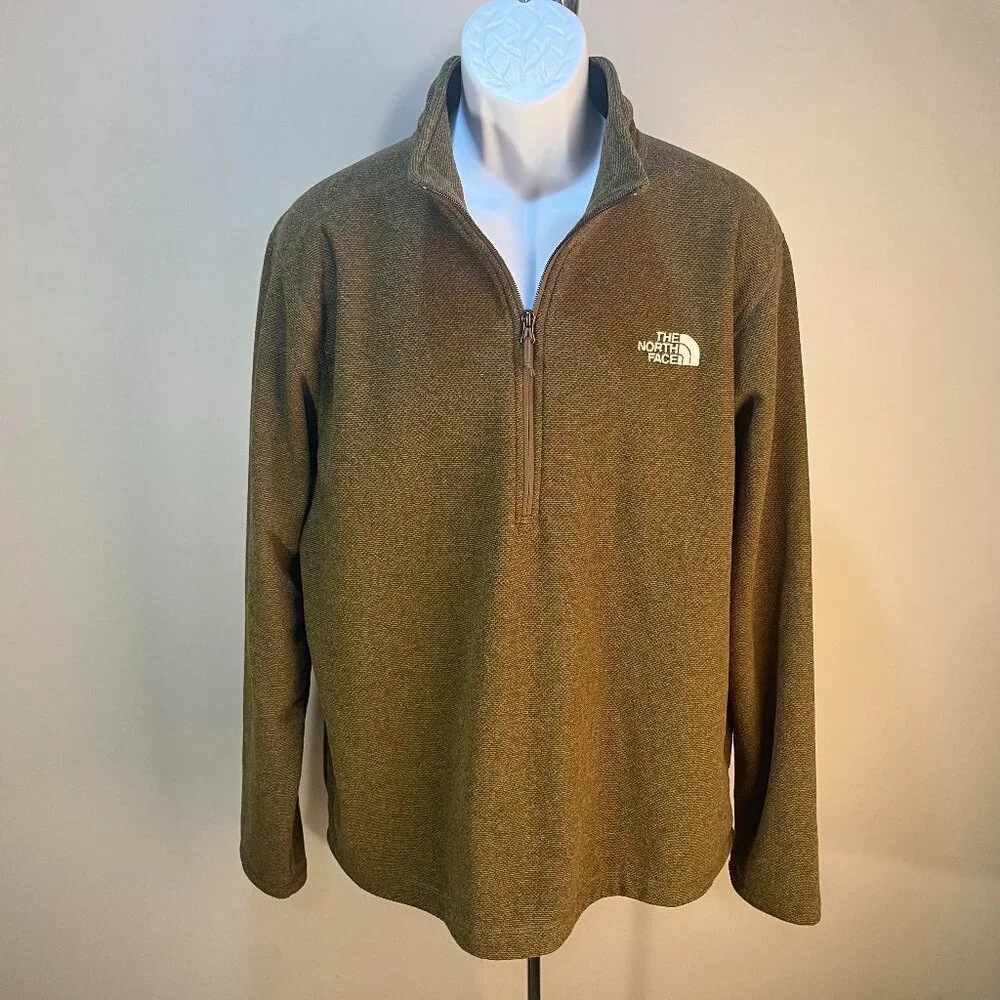 The North Face Men’s Dark Green 1/2 Zip Pullover 🍃 Jacket XL EUC 🏔️
